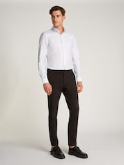 Calvin Klein Black Slim Fit Satin Stretch Chino Trousers - Image 1 of 6