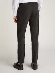 Calvin Klein Black Slim Fit Satin Stretch Chino Trousers - Image 3 of 6