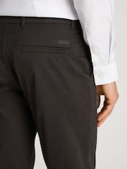 Calvin Klein Black Slim Fit Satin Stretch Chino Trousers - Image 4 of 6