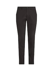 Calvin Klein Black Slim Fit Satin Stretch Chino Trousers - Image 5 of 6