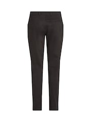 Calvin Klein Black Slim Fit Satin Stretch Chino Trousers - Image 6 of 6