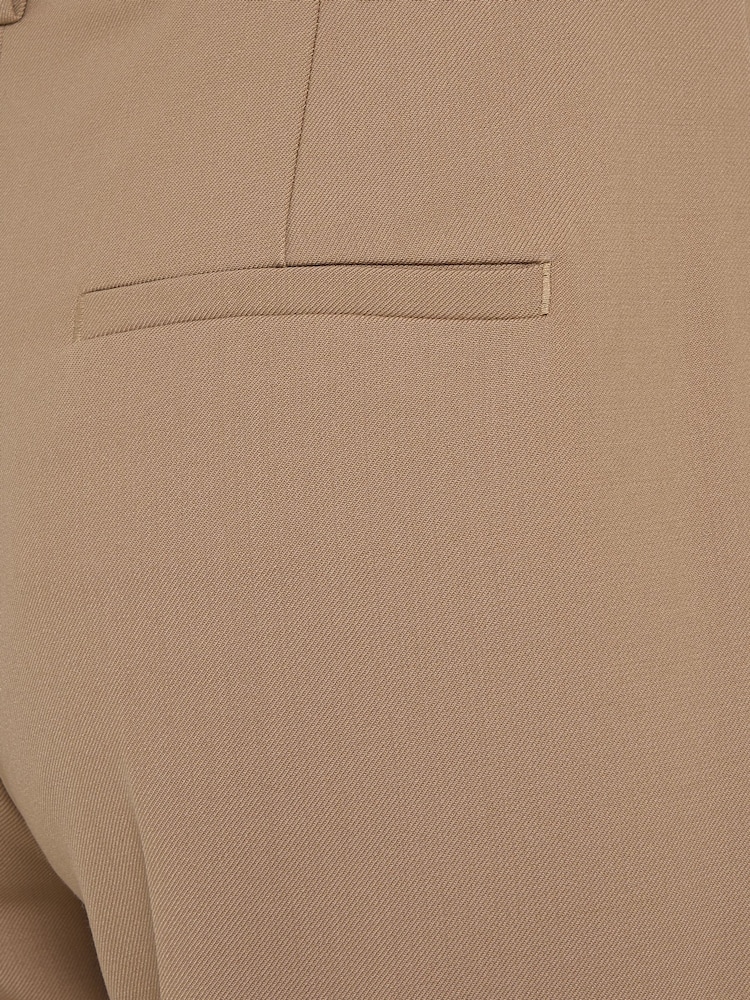 Calvin Klein Brown Slim Fit Stretch Wool Straight Trousers - Image 7 of 7
