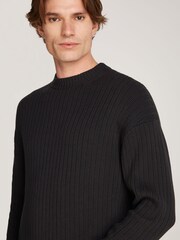 Calvin Klein Black Crew Neck Knit Jumper - Image 3 of 6