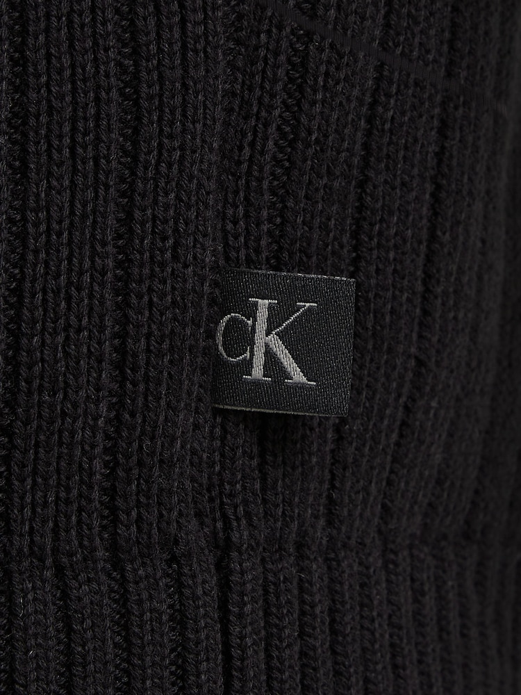 Calvin Klein Black Crew Neck Knit Jumper - Image 6 of 6