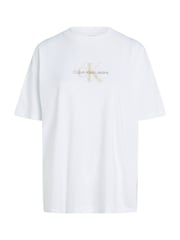 Calvin Klein Boyfriend Textured 100% Cotton T-Shirt - Bild 4 von 6