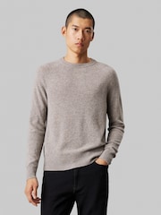 Calvin Klein Grey Luxury Wool Crew Neck Jumper - Image 1 of 6
