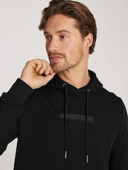 Calvin Klein Black Embroidered Logo Peached Hoodie - Image 3 of 6
