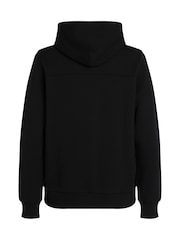 Calvin Klein Black Embroidered Logo Peached Hoodie - Image 5 of 6