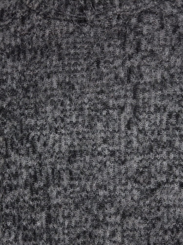 Calvin Klein Black Jacquard Alpaca Blend Crew Neck Jumper - Image 6 of 6