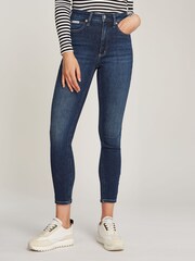Calvin Klein Blue High Rise Super Skinny Ankle Jeans - Image 1 of 6