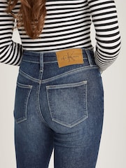 Calvin Klein Blue High Rise Super Skinny Ankle Jeans - Image 3 of 6