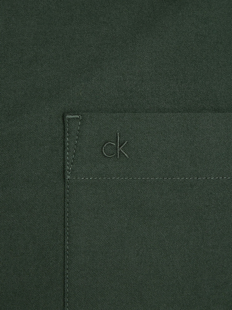 Calvin Klein Blue Flannel Solid Shirt - Image 6 of 6