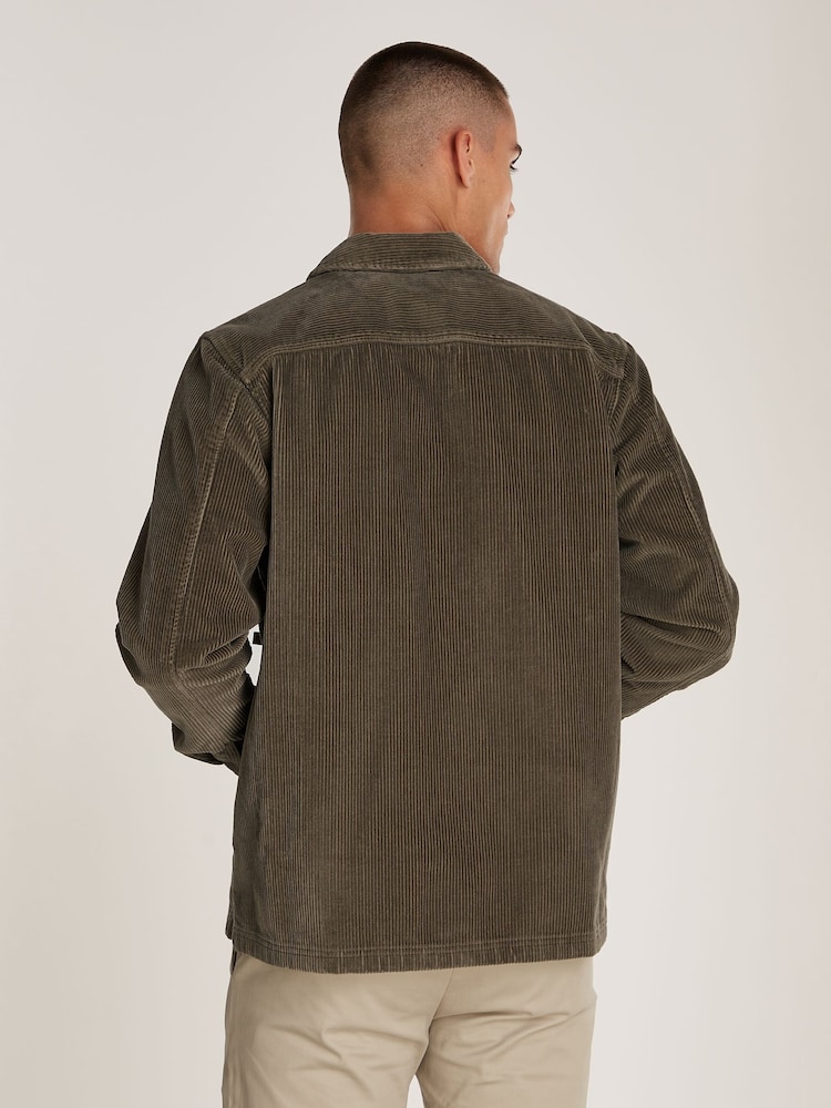 Calvin Klein Brown 100% Cotton Corduroy Overshirt - Image 2 of 6