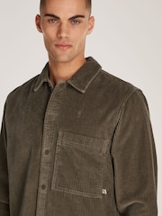 Calvin Klein Brown 100% Cotton Corduroy Overshirt - Image 3 of 6