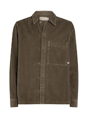 Calvin Klein Brown 100% Cotton Corduroy Overshirt - Image 4 of 6