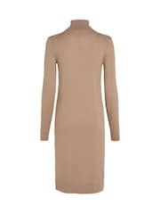 Calvin Klein Brown Merino Wool Midi Dress - Image 5 of 6