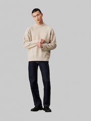 Calvin Klein Natural Boucle Boxy Jumper - Image 2 of 4