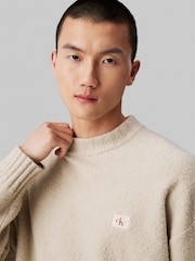Calvin Klein Natural Boucle Boxy Jumper - Image 4 of 4