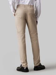 Calvin Klein Black/Grey Slim Fit Satin Stretch Chino Trousers - Image 2 of 4