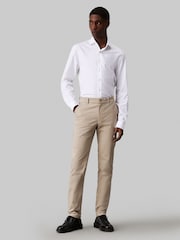 Calvin Klein Black/Grey Slim Fit Satin Stretch Chino Trousers - Image 3 of 4