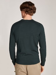 Calvin Klein Blue Merino Crew Neck Jumper - Image 2 of 6