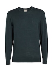 Calvin Klein Blue Merino Crew Neck Jumper - Image 4 of 6