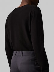 Calvin Klein Grey Slim Fit Satin Stretch Chino Trousers - Image 4 of 4