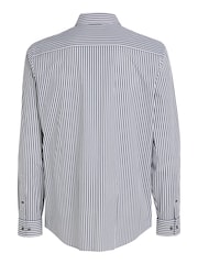 Calvin Klein Blue Poplin Stretch Stripe Shirt - Image 5 of 6