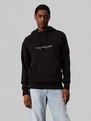 Calvin Klein Black Chenille Hoodie - Image 1 of 4