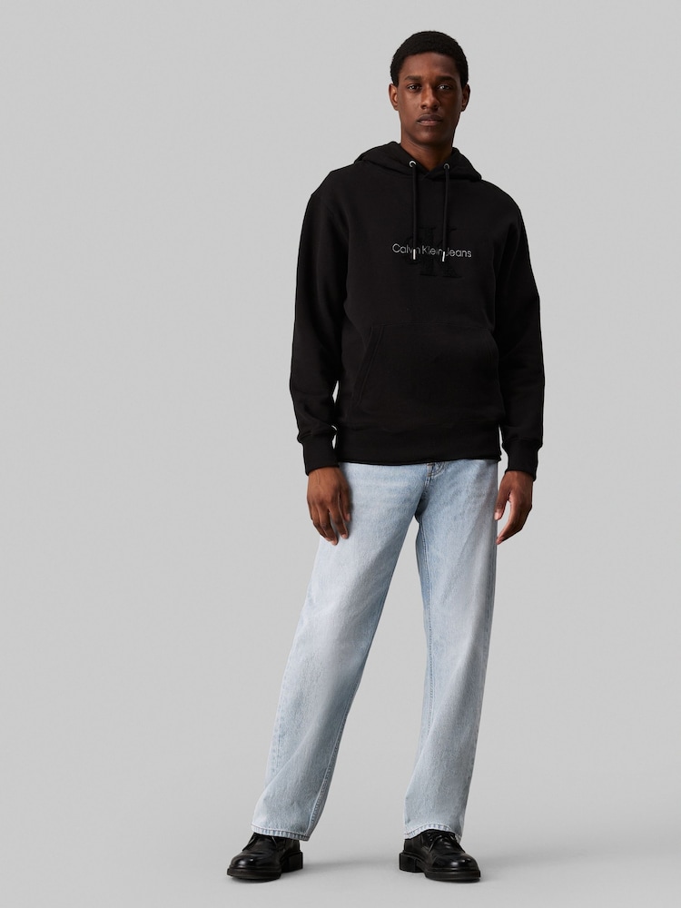 Calvin Klein Black Chenille Hoodie - Image 2 of 4