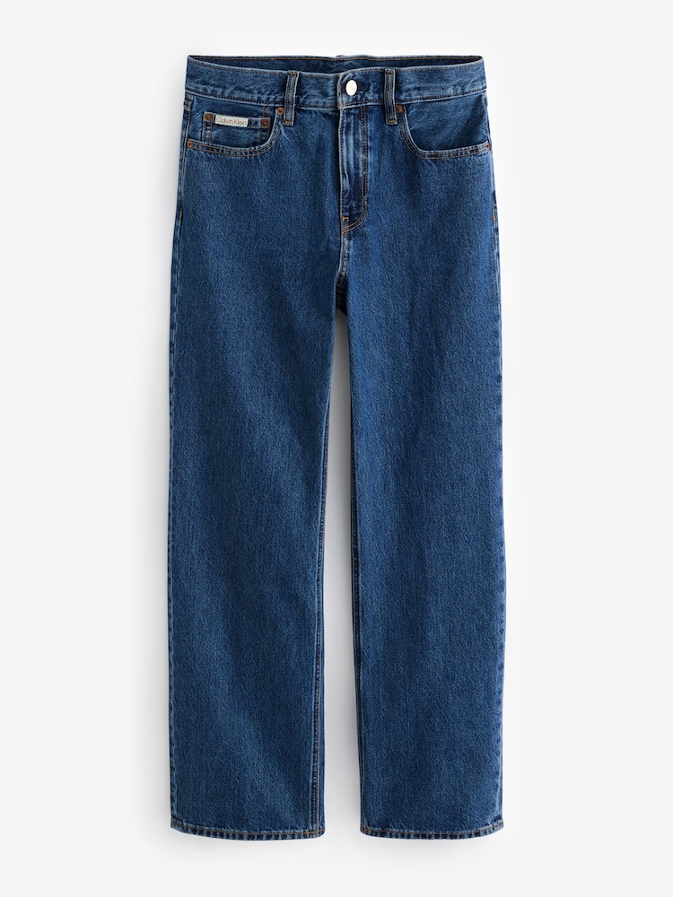 Calvin Klein Indigo Blue 100% Cotton Hero 90'S Straight Jeans - Image 2 of 2