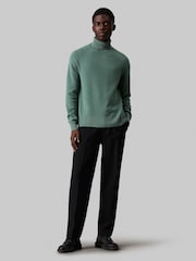 Calvin Klein Green Luxury Wool Turtleneck Jumper - Image 2 of 5