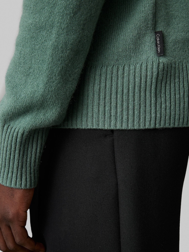 Calvin Klein Green Luxury Wool Turtleneck Jumper - Image 5 of 5
