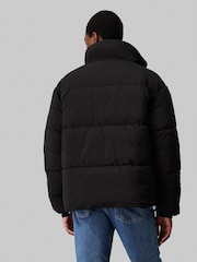 Calvin Klein Black Chenille Puffer Jacket - Image 2 of 4
