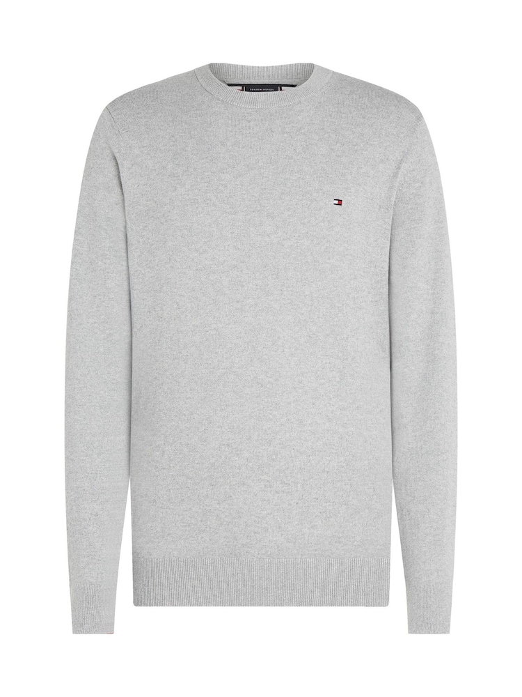 Tommy Hilfiger Grey Crew Neck Jumper With Cashmere - Image 5 of 5 Tommy Hilfiger Grey Crew Neck Jumper With Cashmere - Image 5 of 5