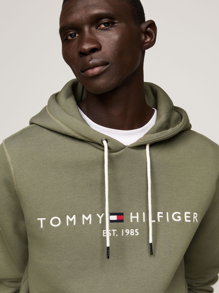 Tommy Hilfiger Green Tommy Hilfiger Green Logo Hoodie - Image 2 of 2