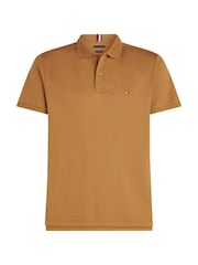 Tommy Hilfiger Brown Regular Fit Liquid 100% Cotton Essential Polo Shirt - Image 5 of 5