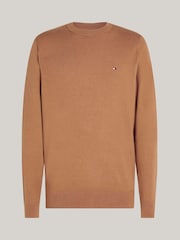 Tommy Hilfiger Brown Cotton Blend Jumper With Cashmere - Image 5 of 6