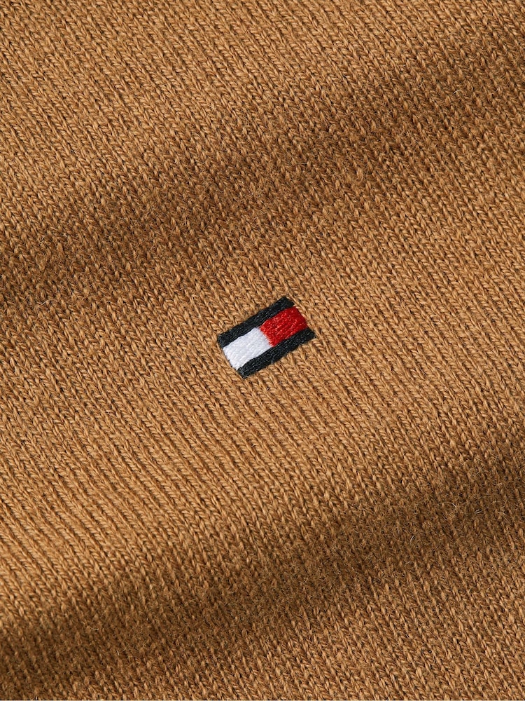 rjava - Tommy Hilfiger bombažni pulover Blend kašmirjem - Slika 6 iz 6 rjava - Tommy Hilfiger bombažni pulover Blend kašmirjem - Slika 6 iz 6