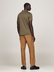 Tommy Hilfiger Green Regular Fit Liquid 100% Cotton Essential Polo Shirt - Image 3 of 6