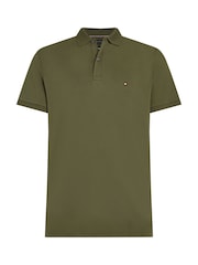 Tommy Hilfiger Green Regular Fit Liquid 100% Cotton Essential Polo Shirt - Image 5 of 6