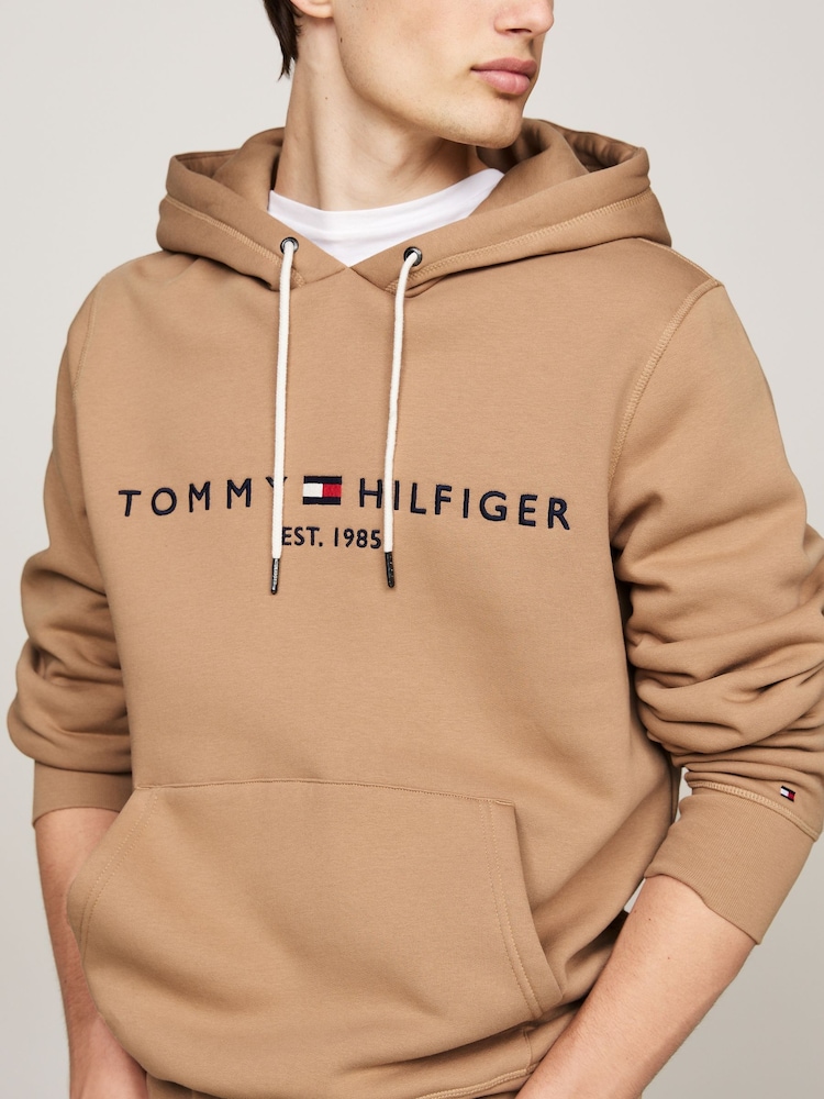 Tommy Hilfiger Natural Tommy Hilfiger Green Logo Hoodie - Image 4 of 7