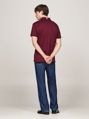 Tommy Hilfiger Red Regular Fit Liquid 100% Cotton Essential Polo Shirt - Image 2 of 5