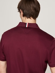 Tommy Hilfiger Red Regular Fit Liquid 100% Cotton Essential Polo Shirt - Image 4 of 5