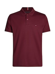 Tommy Hilfiger Red Regular Fit Liquid 100% Cotton Essential Polo Shirt - Image 5 of 5