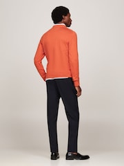Tommy Hilfiger Orange Cotton Blend Jumper With Cashmere - Image 2 of 5