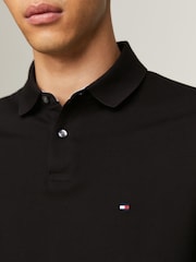 Zwart - Tommy Hilfiger 1985 poloshirt met lange mouwen en standaard pasvorm - Image 3 of 4