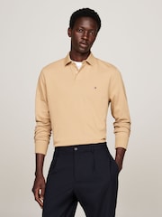 Tommy Hilfiger Brown 1985 Regular Long Sleeve Polo Shirt - Image 1 of 6