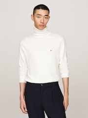 Wit - Tommy Hilfiger Pima Cotton Cashmere Roll Neck Sweater - Image 1 of 5
