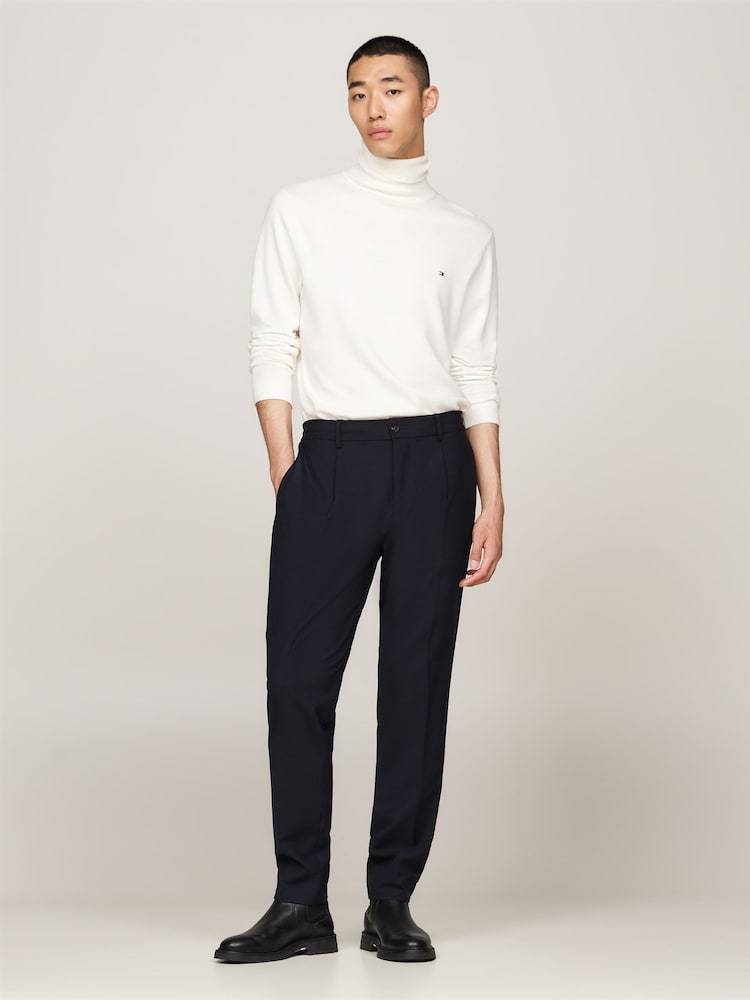 Wit - Tommy Hilfiger Pima Cotton Cashmere Roll Neck Sweater - Image 2 of 5